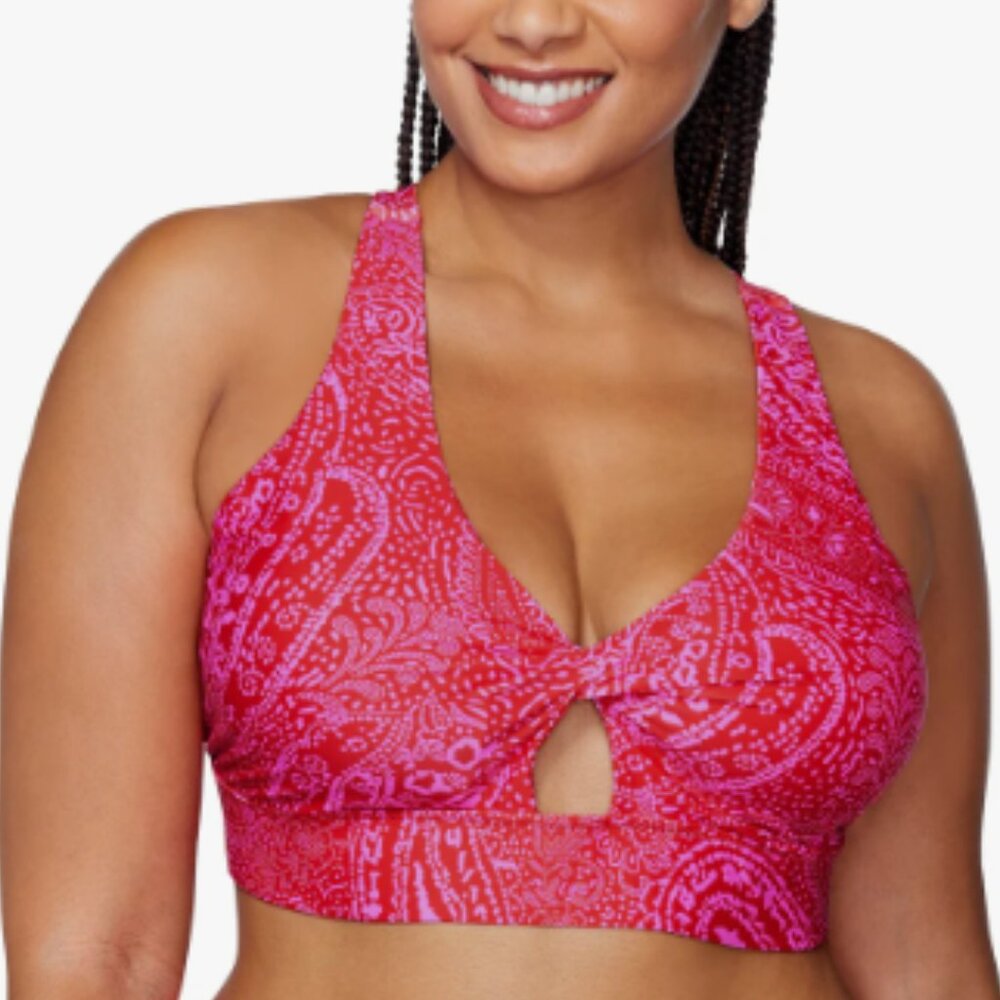 Raisins Las Virgenes Via Top Island Plus Bottom 2pc Bikini Set Red 20W - Picture 3 of 16